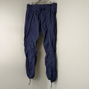Shambala Navy Nylon Track Pants Size Large – Lightweight, with Pockets